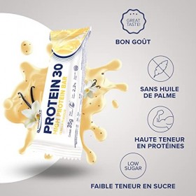 IronMaxx – Barre Protéinée Protein 30 – Vanille 24 x 35 g – Barre protéinée sans sucre, snack protéiné sport