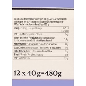 KoRo - Barre salée aux cacahuètes bio, tomate et herbes 12 x 40 g - Alternative aux barres sucrées - Source de fibres et de p