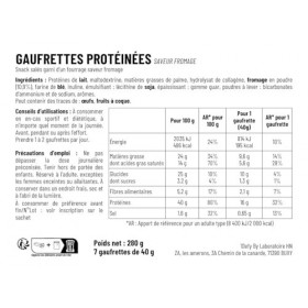 Gaufrette protéinée saveur fromage - Snack sportif salé - Ravitaillement effort long salé - 1Defy - Boite de 7 gaufrettes