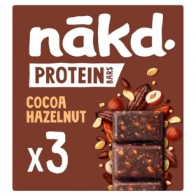 Nākd Barres protéinées Cacao Noisette 3 x 45 g Barres nutritives