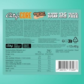 Chiefs Protein Core Bar Peantu Butter • Barre protéinée premium avec 13g de protéines & 163 kcal par barre • Sans sucre ajo