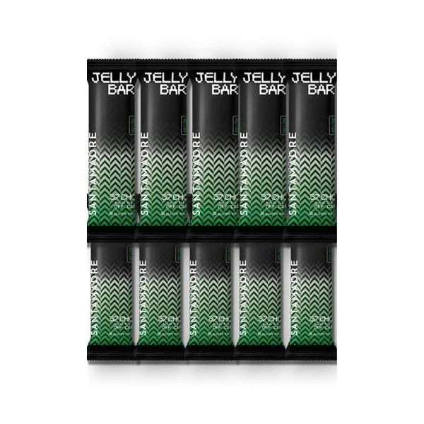 SANTA MADRE | Barre Gélifiée Énergétique | Pack de 10 unités | Saveurs : Cola, Orange et Lollipop | Sport Gummy Bar | Taille 