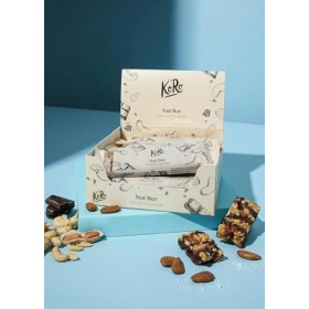 KoRo - Barre amande chocolat et pincée de sel bio 12 x 45 g - Combinaison de sucré et salé - Barre de noix affinée au chocola