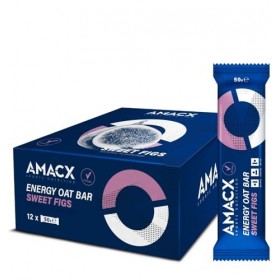 AMACX Barre Energetique Sport à l’avoine – Healthy Snacks Riches en Glucides & Magnésium – 12 x 50g – Barre Protéinée pour En