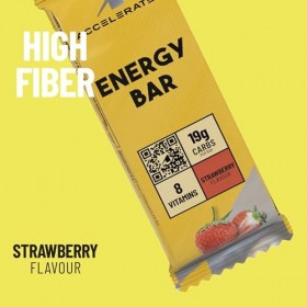 Accelerate Nutrition - Barres énergétiques - à la fraise – Lot de 7 barres énergétiques à la fraise Barres nutritives