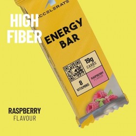 Accelerate Nutrition - Barres énergétiques - à la framboise – Lot de 7 barres énergétiques à la framboise Barres nutritives