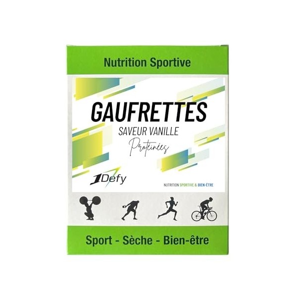 Gaufrette protéinée - Barre protéinée - 1Defy - Boite de 7 gaufrettes Boite de 7 gaufrettes, Vanille 