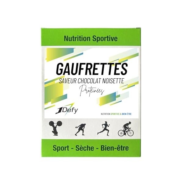 Gaufrette protéinée - Barre protéinée - 1Defy - Boite de 7 gaufrettes Boite de 7 gaufrettes, Vanille 