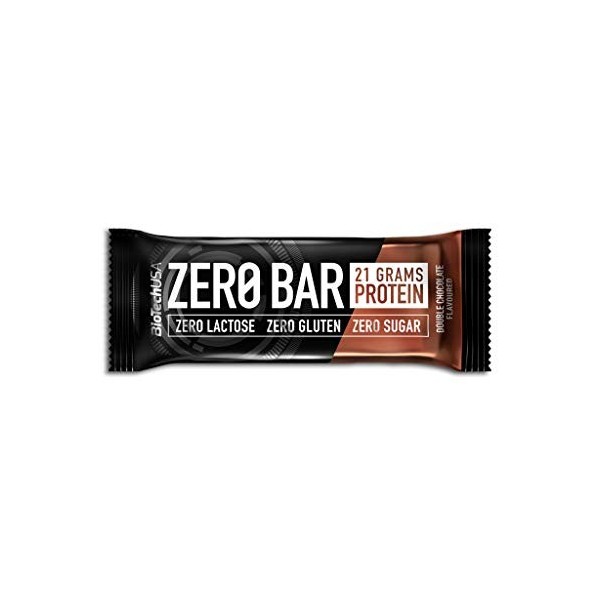 BioTechUSA Zero Bar Protein Snack | Faible teneur en sucre et sans lactose | Texture croustillante | Saveurs délicieuses, Fla...