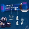 AMACX Barre Energetique Sport Fruit Chew – Paquet de 12 – Pate de Fruit Sport avec Electrolyte – Healthy Snacks Vegan – Sans 