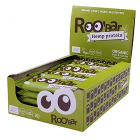 Roobar Barres Énergétique Protéine de Chanvre - Bio & Vegan -20x30g Barres nutritives