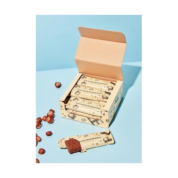 KoRo - Barre aux noisettes et au chocolat bio 12 x 50 g