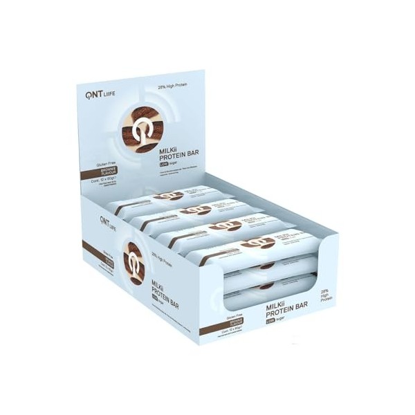 QNT MILKii Protein Bar 12x60g Brownie - Barres - Barres protéinées