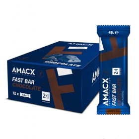 AMACX Fast Bar – Barre Energetique Sport – 40% d’amandes – Pack de 12 – Vegan Healthy Snacks – Barre Protéinée pour Sportifs 