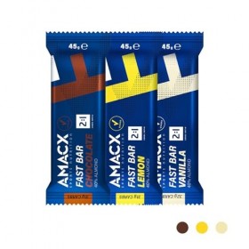 AMACX Fast Bar – Barre Energetique Sport – 40% d’amandes – Pack de 12 – Vegan Healthy Snacks – Barre Protéinée pour Sportifs 