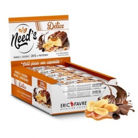 NEEDS BARRE DELICE Protéinée - Display 12 unités - 20g de protéines par barre - Collation saine post-training - Enrichie en 