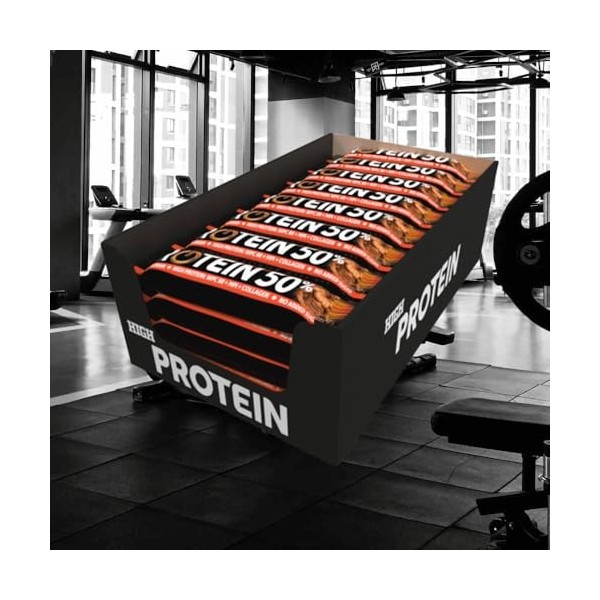 Go On Nutrition | Boîte Protein Bar 50% 24x40g | Barres protéinées | 24 barres hyper protéinées - Cookies & Cream