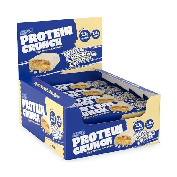 Applied Nutrition Applied Protein Crunch Bar, White Chocolate Caramel - 12 x 62g