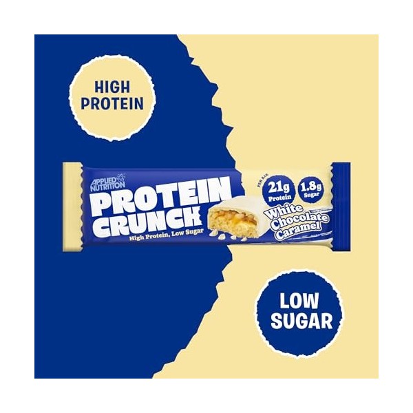 Applied Nutrition Applied Protein Crunch Bar, White Chocolate Caramel - 12 x 62g