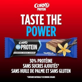 Barres protéinées, Corny Protein,Chocolat et Vanille,13,5 gr de protéines, 0% de sucres ajoutés, Pack de 18x50g, Taste the Po