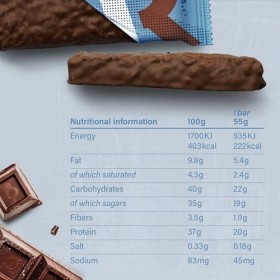 AMACX Barre Protéinée Post-Entraînement – Healthy Snacks Protéiné Recovery – Paquet de 12 – 20g de Protéines par Barre avec W