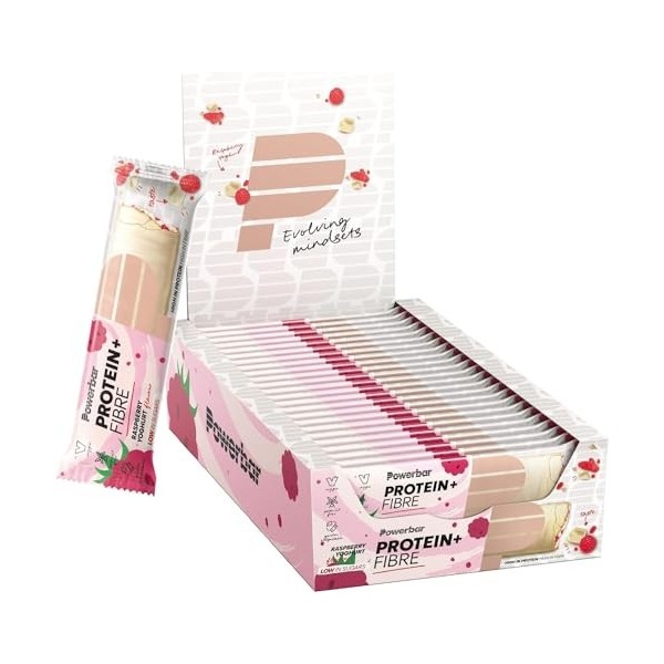 Powerbar Protein Plus Fibre Raspberry Yoghurt 24X35G - Riche en protéines et en fibres