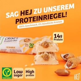 HEJ Natural HEJ Crispy Bar 12x45g Chocolat blanc aux arachides