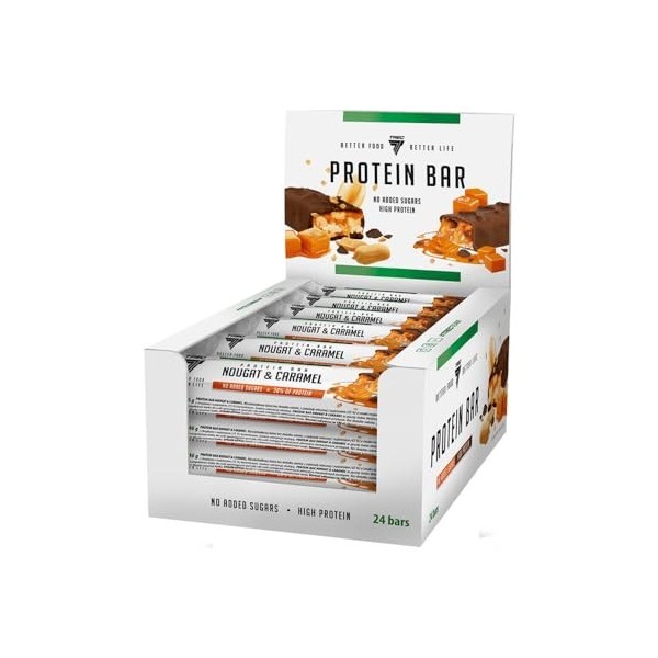 Trec Nutrition Protein Bar 24x46g Nougat et caramel - Barres - Barres protéinées