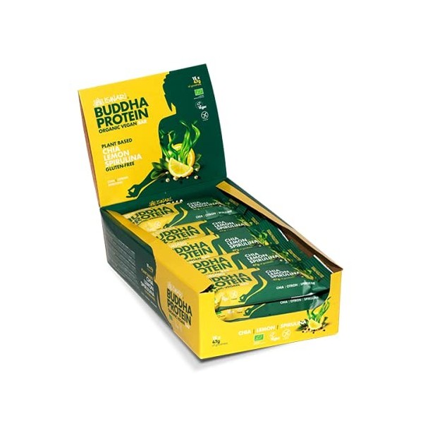 Iswari Buddha Protein Bar Chia Citron Spiruline 15x47g 