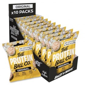 The Protein Ball Co Protein Balls 45g Pack of 10 Coconut and Macadamia 