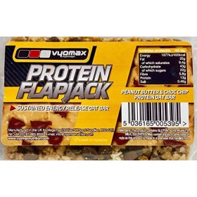 Vyomax Nutrition Lot de 12 flocons de protéines de beurre darachide et de copeaux de choc 100 g