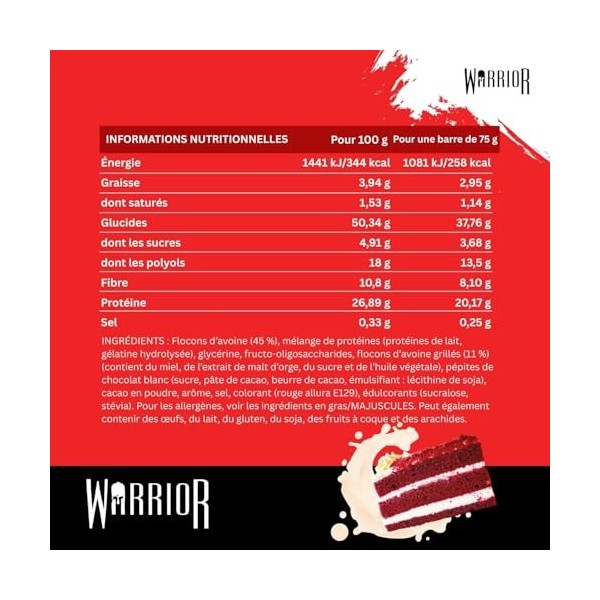 Barres protéinées Raw Flapjack 20 g - 12 x 75 g - Substitut de repas faible en sucre - Collation saine à base d’avoine pour B...