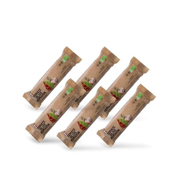 Nutripure | Raw Barre Bio | Barre Protéinée Tomate Olive Romarin | Vegan et Bio | Riche en Dattes, Beurre de Cacao et Fruits ...