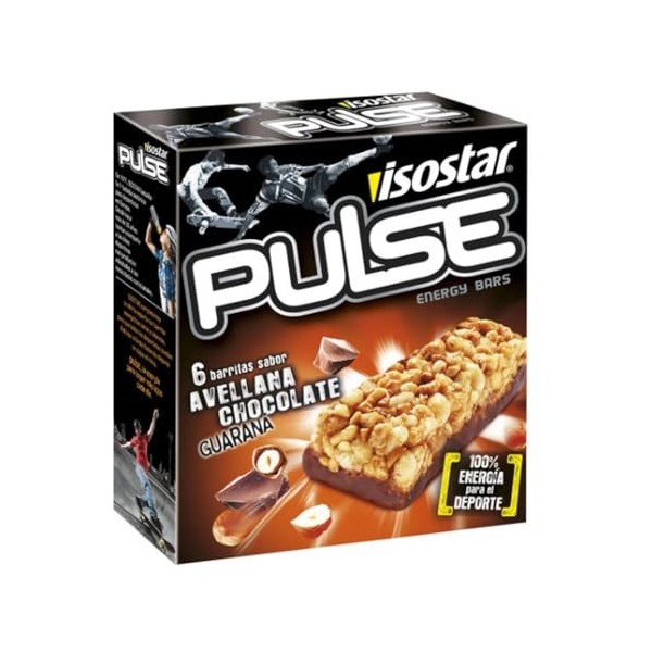 Lot de 6 barres énergétiques chocolat aux noisettes de 23 g BIS024