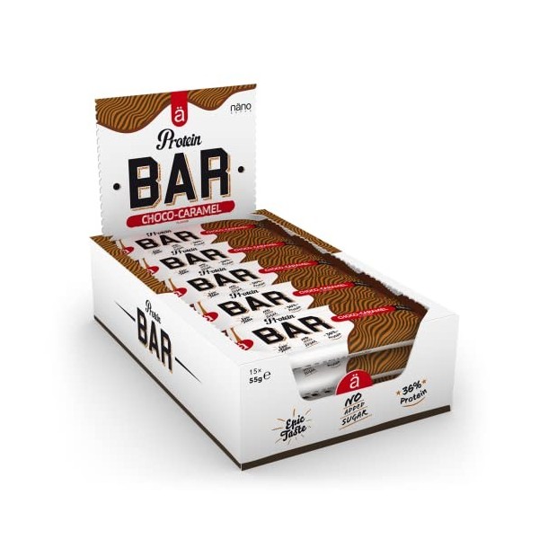 NanoSupps Protein Bar 15x55g Chocolat Caramel - Barres - Barres protéinées