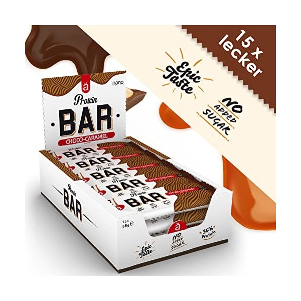 NanoSupps Protein Bar 15x55g Chocolat Caramel - Barres - Barres protéinées