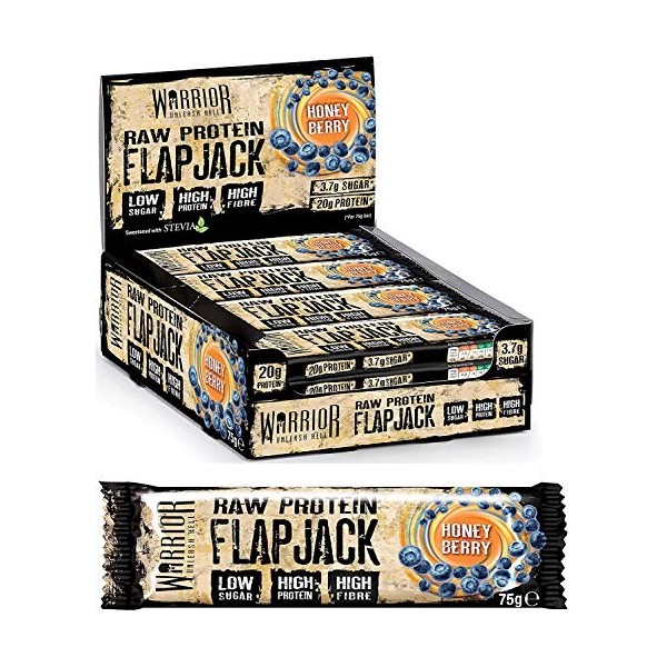 Raw Protein Flapjack, Honey Berry - 12 bars