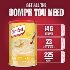 SlimFast Substitut de repas pour perte de poids et alimentation équilibrée, vitamines et minéraux, faible teneur en calories,