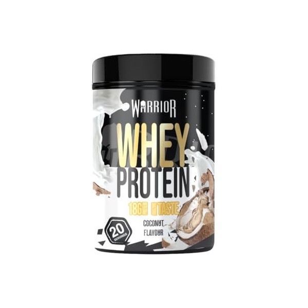 Poudre protéinée Warrior Whey 500 g jusqu’à 36 g par portion - Goût délicieux et riche en acides aminés - 20 portions Noix