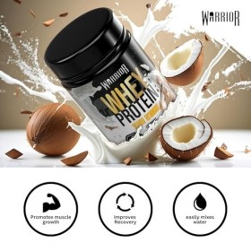 Poudre protéinée Warrior Whey 500 g jusqu’à 36 g par portion - Goût délicieux et riche en acides aminés - 20 portions Noix