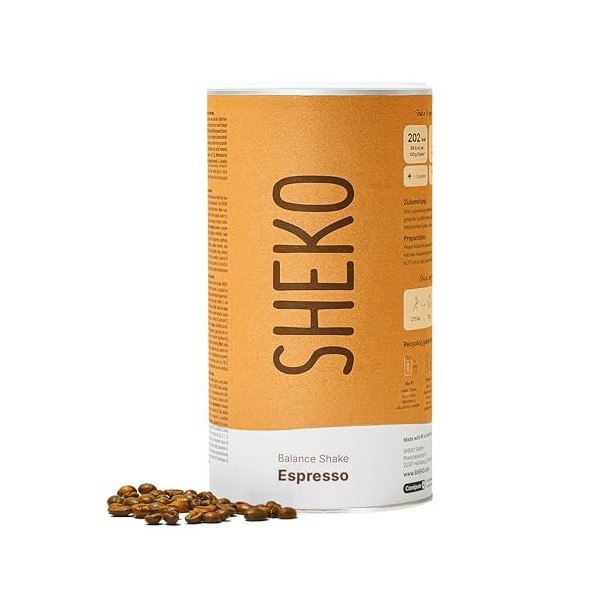 SHEKO - Shake repas à boire - Substitut de repas - Riche en protéines - Goût naturel - Shake minceur 378 g – 1 paquet, Banan ...
