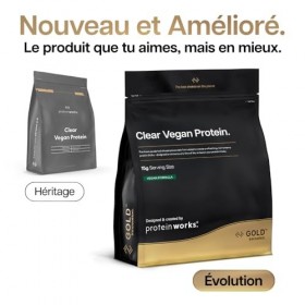 Protein Works - Protéines végétaliennes claires, boisson rafraîchissante à haute teneur en protéines, 18 shakes, pomme et cit...