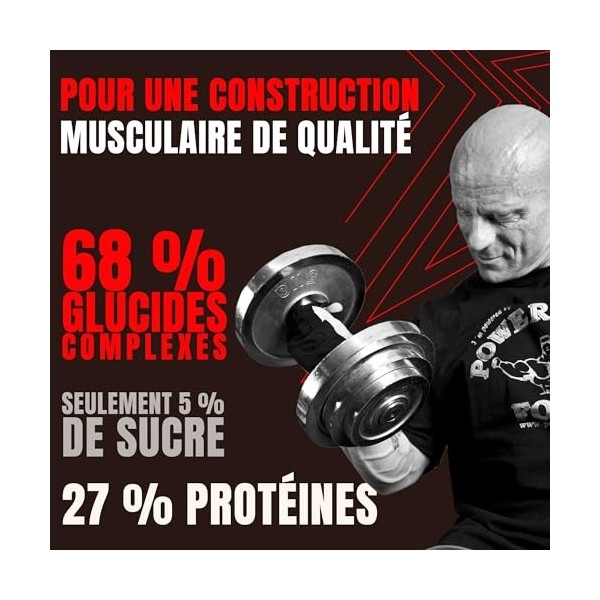Powerstar HARDGAIN MASS 1600g | GAIN DE POIDS avec créatine & sans ajout de sucre | Masse, force & développement musculaire r...