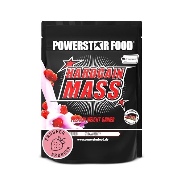 Powerstar HARDGAIN MASS 1600g | GAIN DE POIDS avec créatine & sans ajout de sucre | Masse, force & développement musculaire r...