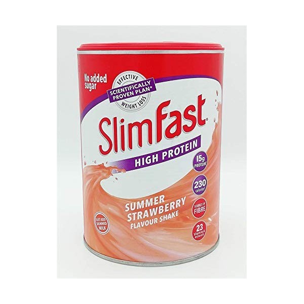 SlimFast High Protein Meal Replacement Shake Summer Strawberry 365g, profitez de la Slim Fast Magic pour perdre du poids, vou