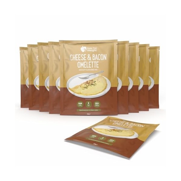 Shake That Weight - Omelette au fromage et au bacon - 10 repas, riche en protéines, substitut de repas diététique faible en c