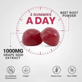 Gummies à la racine de betterave - Sans sucre, végétalien, sans OGM, sans gluten - pour lendurance, la performance et la réc