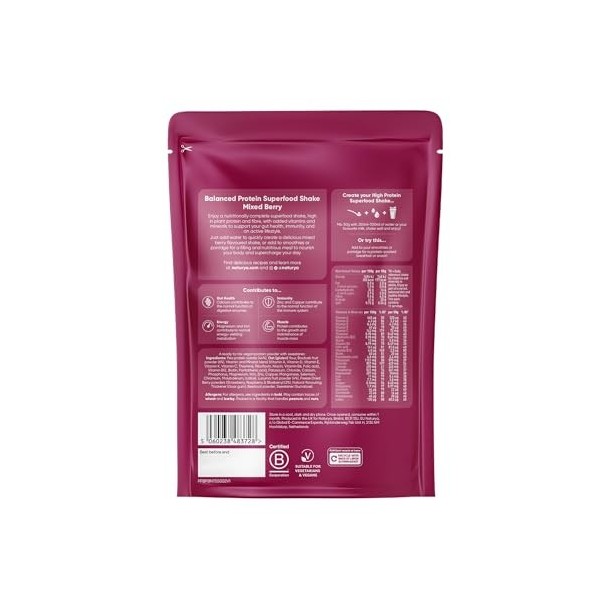 Naturya Balanced Protein Superfood Shake Mélange de baies 550 g