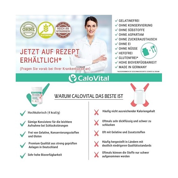 CaloVital Lot de 10 aliments à boire hautement caloriques comme aliment de renforcement à boire - Aliment à boire hautement c...