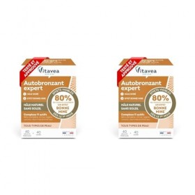 Vitavea bien-être - Autobronzant Expert - Hâle Doré et Effet Bonne Mine - Teint lumineux Sans Soleil - Complément Alimentaire...